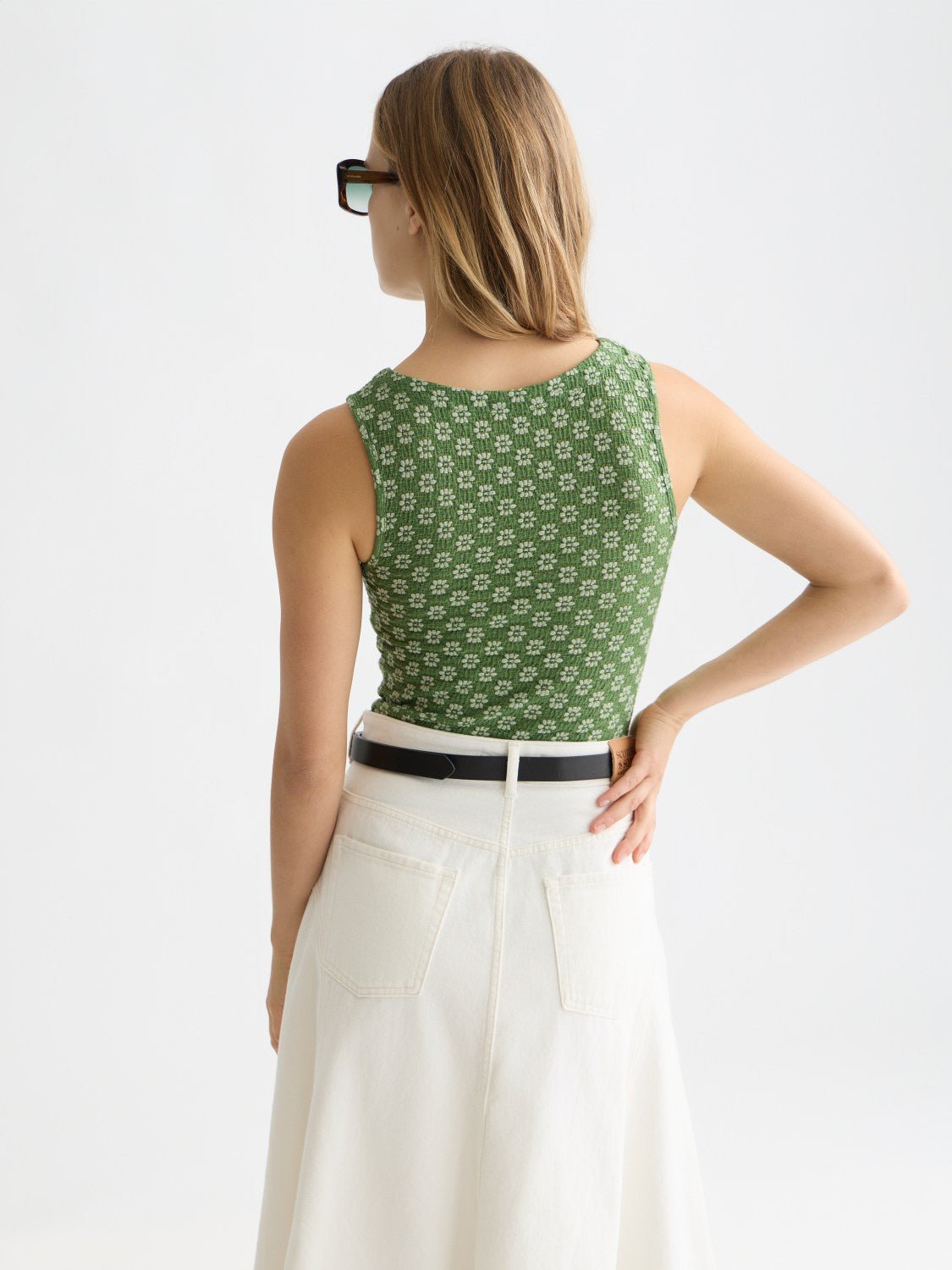 Structured Slash Neck Tank - Scotch & Soda South Africa