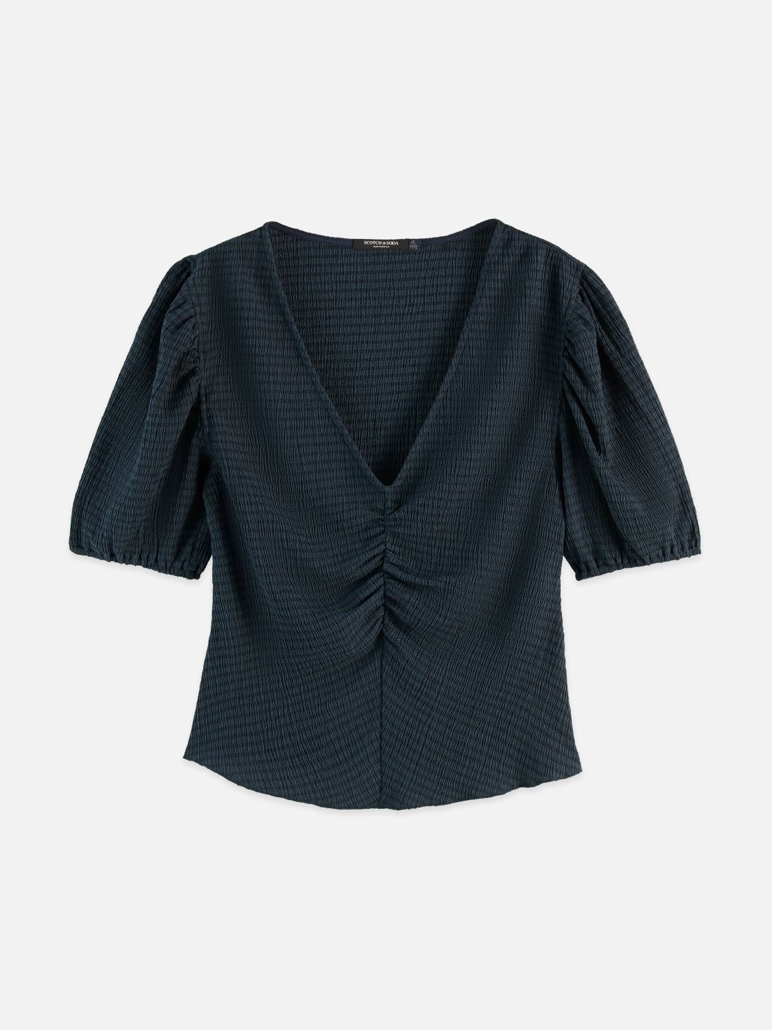 Structured V-Neck Top - Scotch & Soda South Africa
