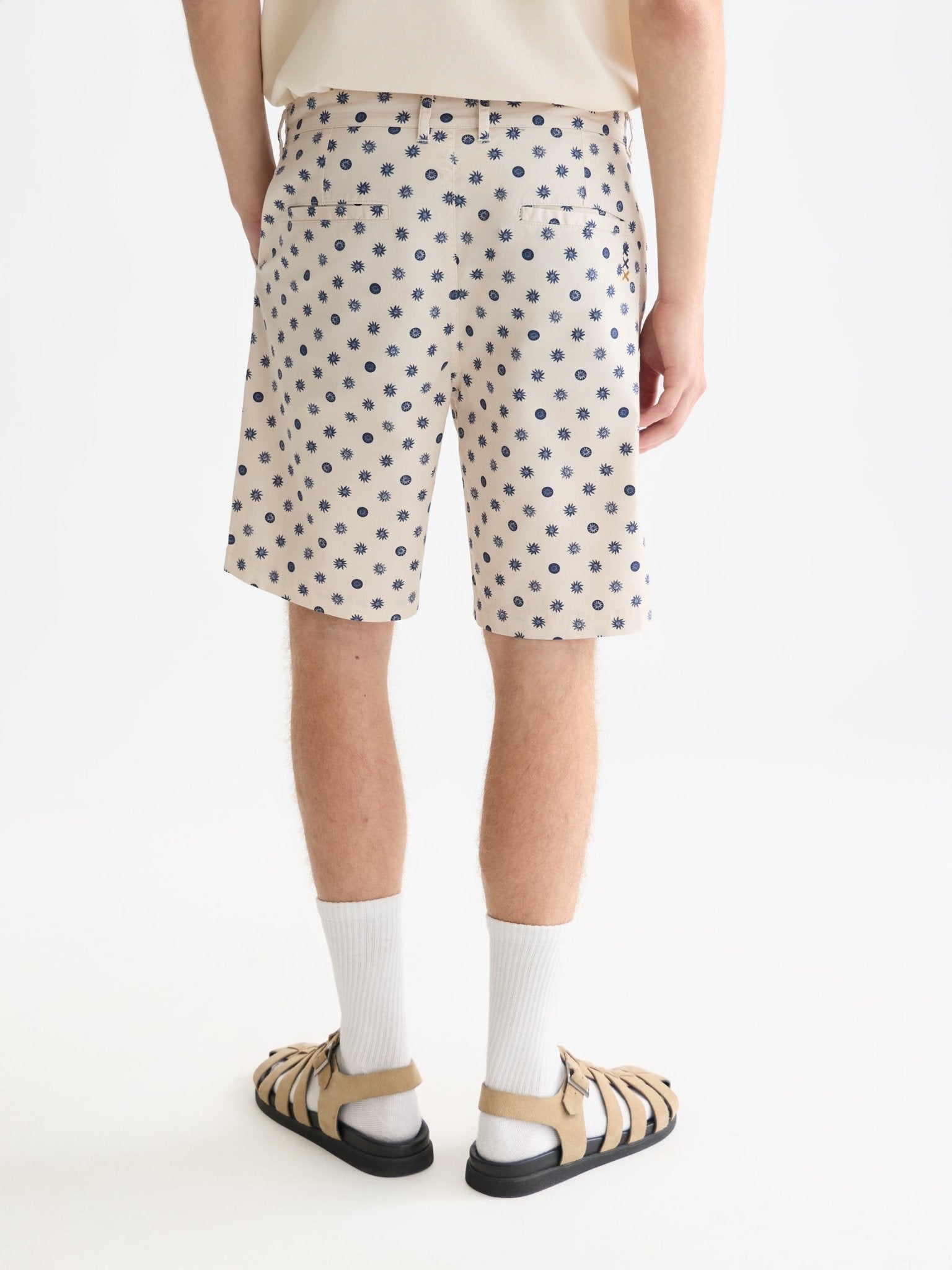 Stuart Printed Stretch Cotton Chino Shorts - Scotch & Soda South Africa