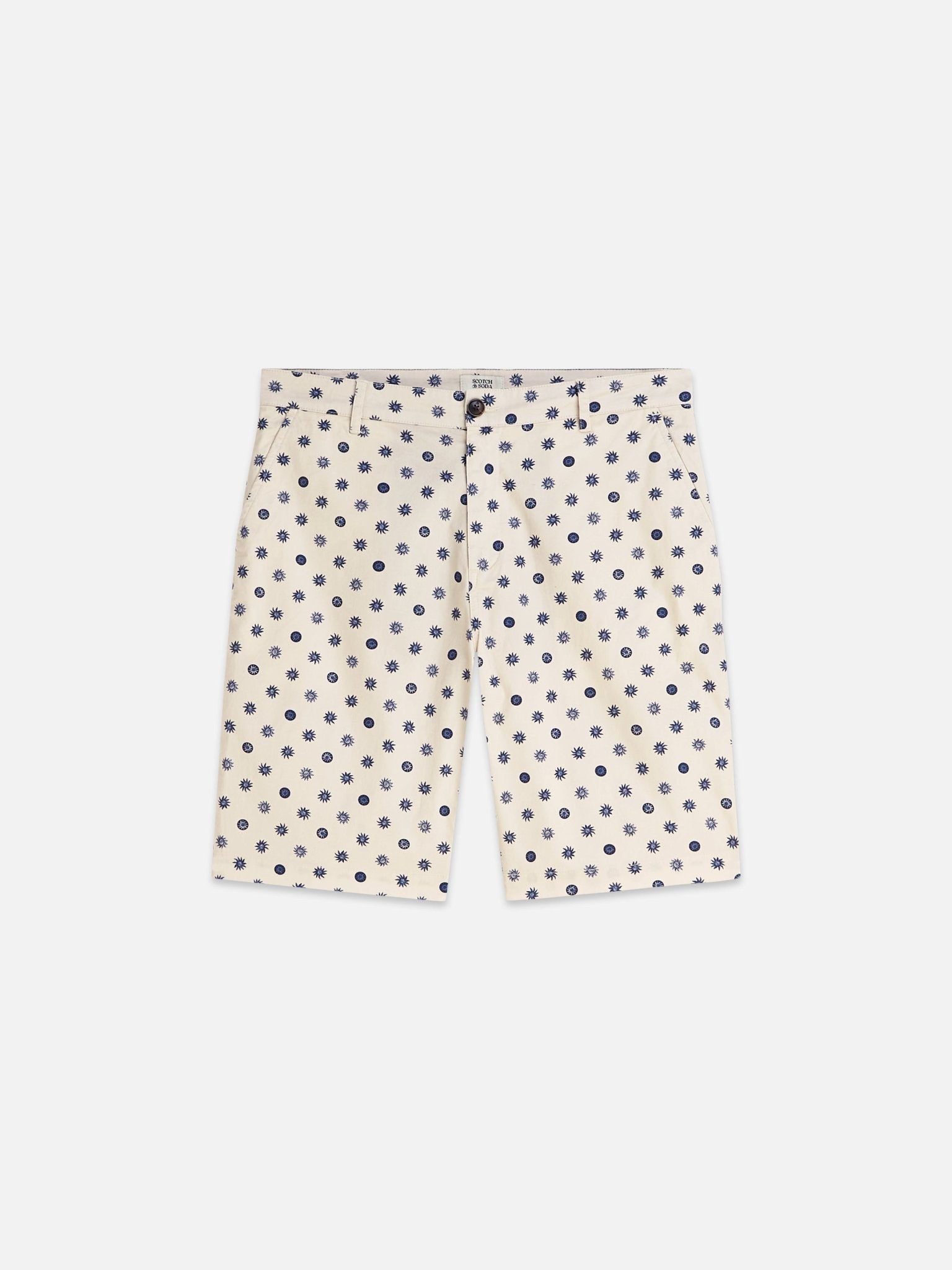 Stuart Printed Stretch Cotton Chino Shorts - Scotch & Soda South Africa