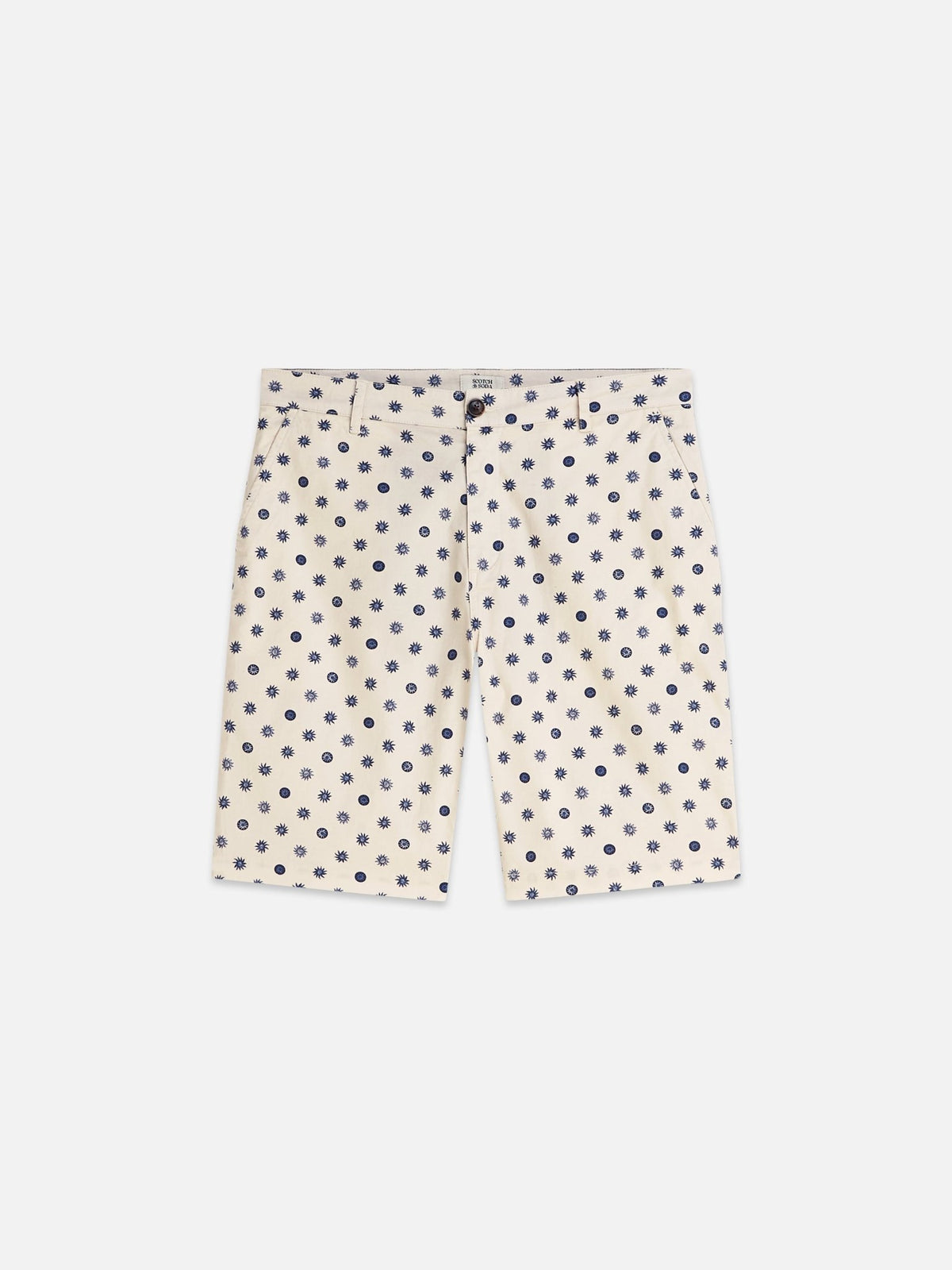 Stuart Printed Stretch Cotton Chino Shorts - Scotch & Soda South Africa