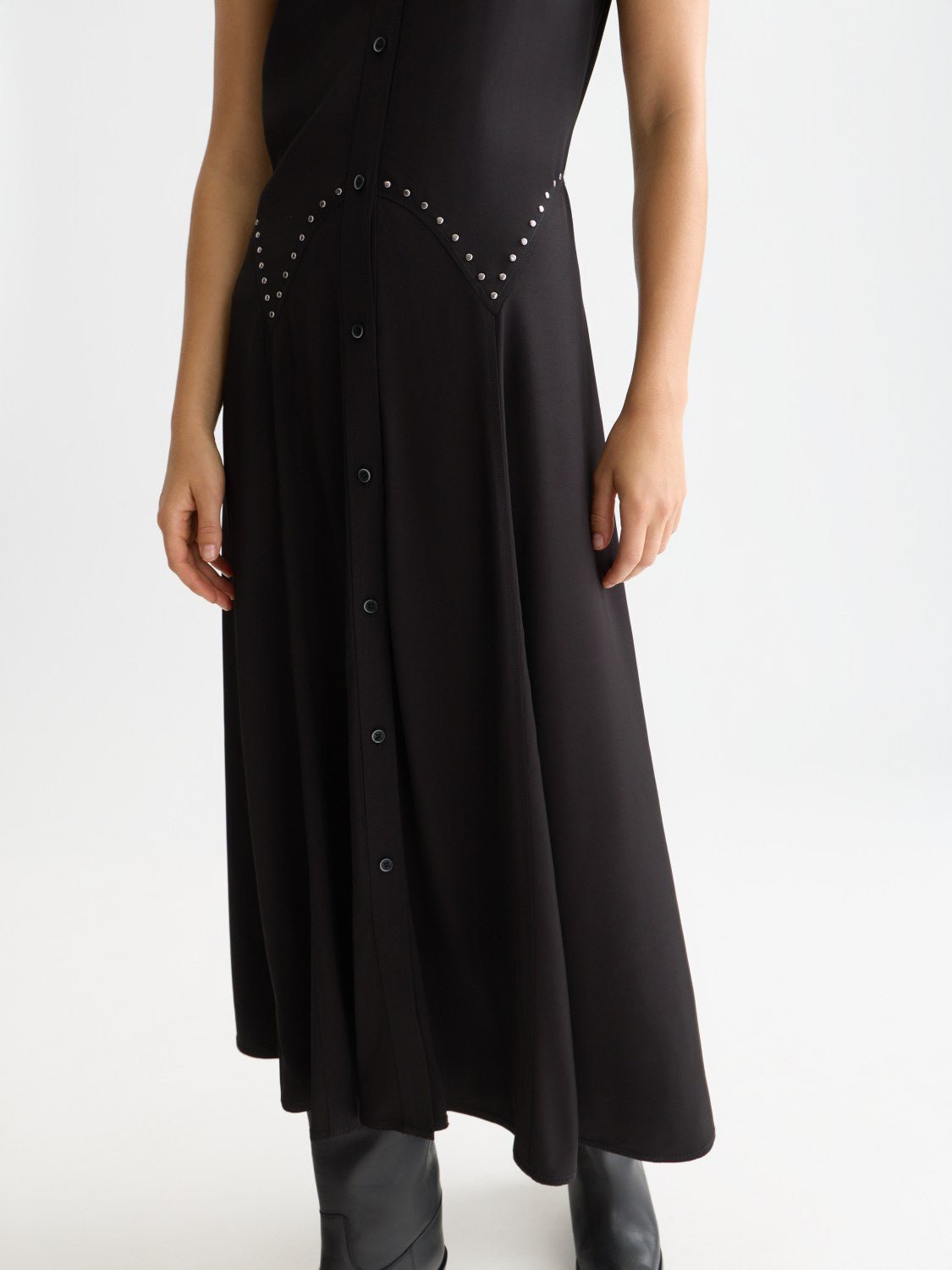Studded Button Midi Dress - Scotch & Soda South Africa