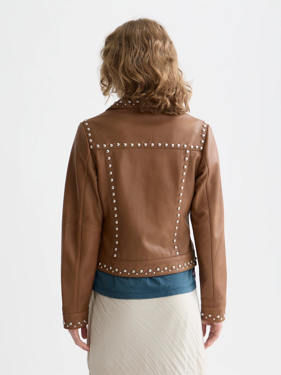 Studded Leather Trucker - Scotch & Soda South Africa