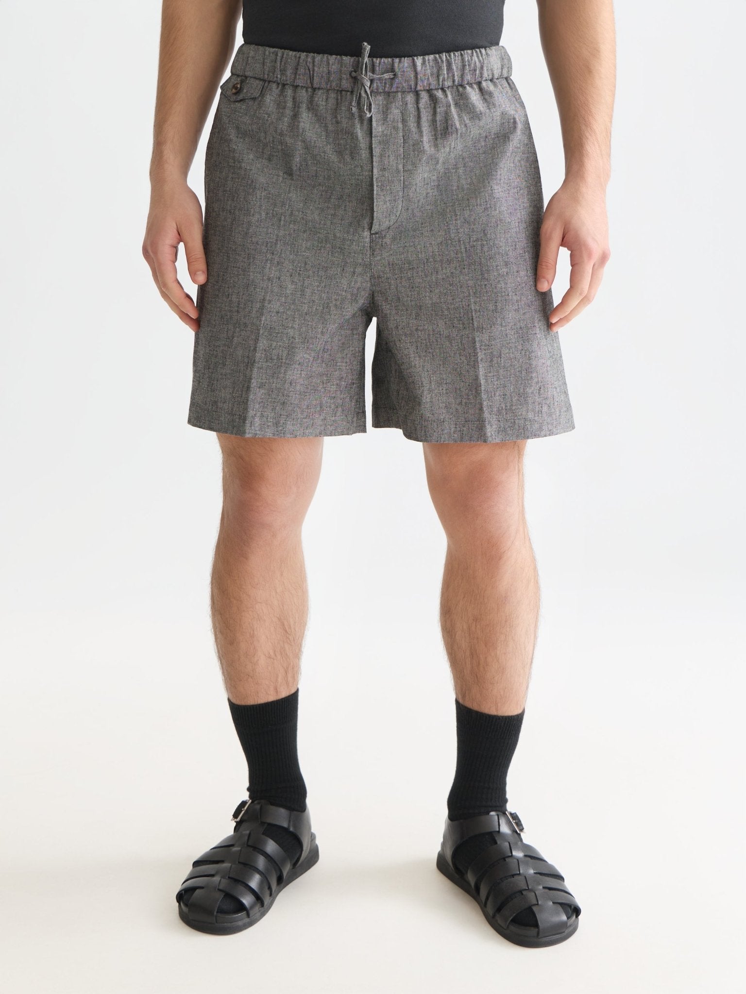 Tailored Linen-Blend Short Length Bermuda Shorts - Scotch & Soda South Africa