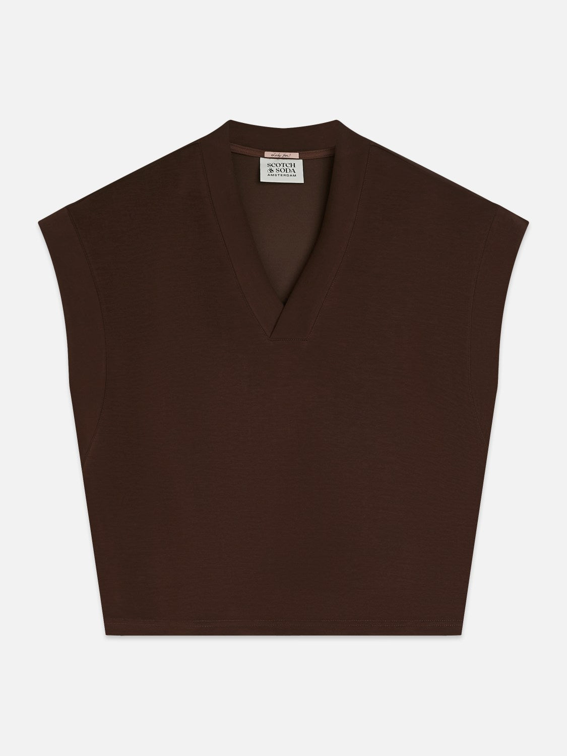 Tencel V-Neck Shortsleeved Sweatshirt - Scotch & Soda South Africa