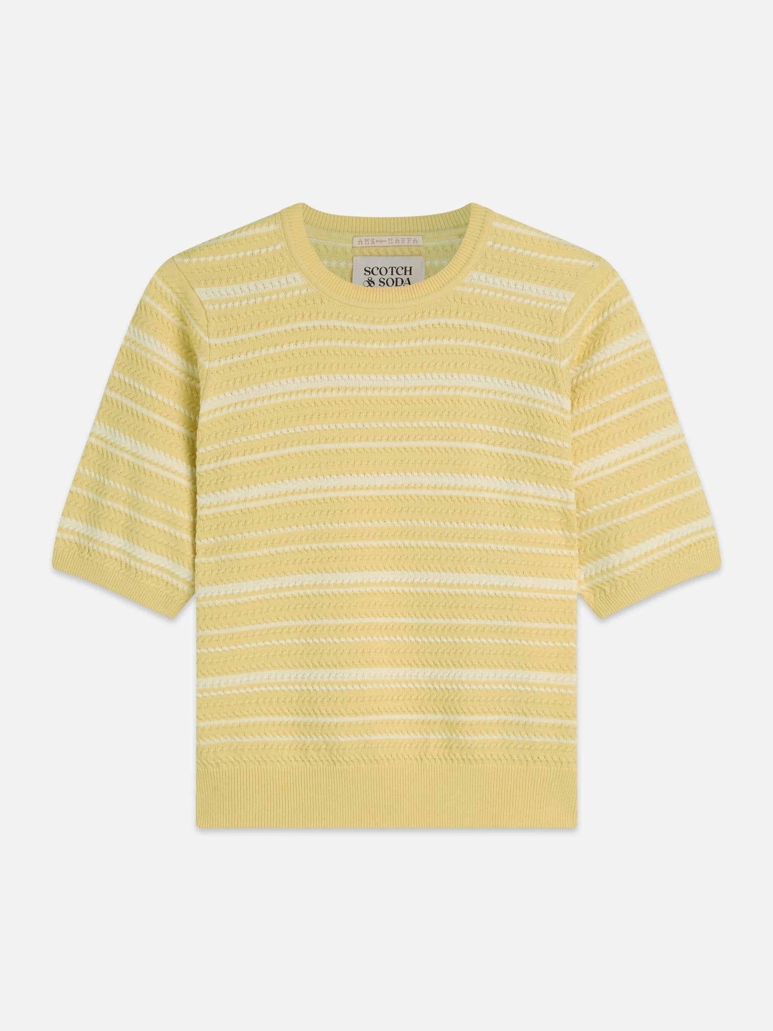 Textured Stripe Knitted Tee - Scotch & Soda South Africa