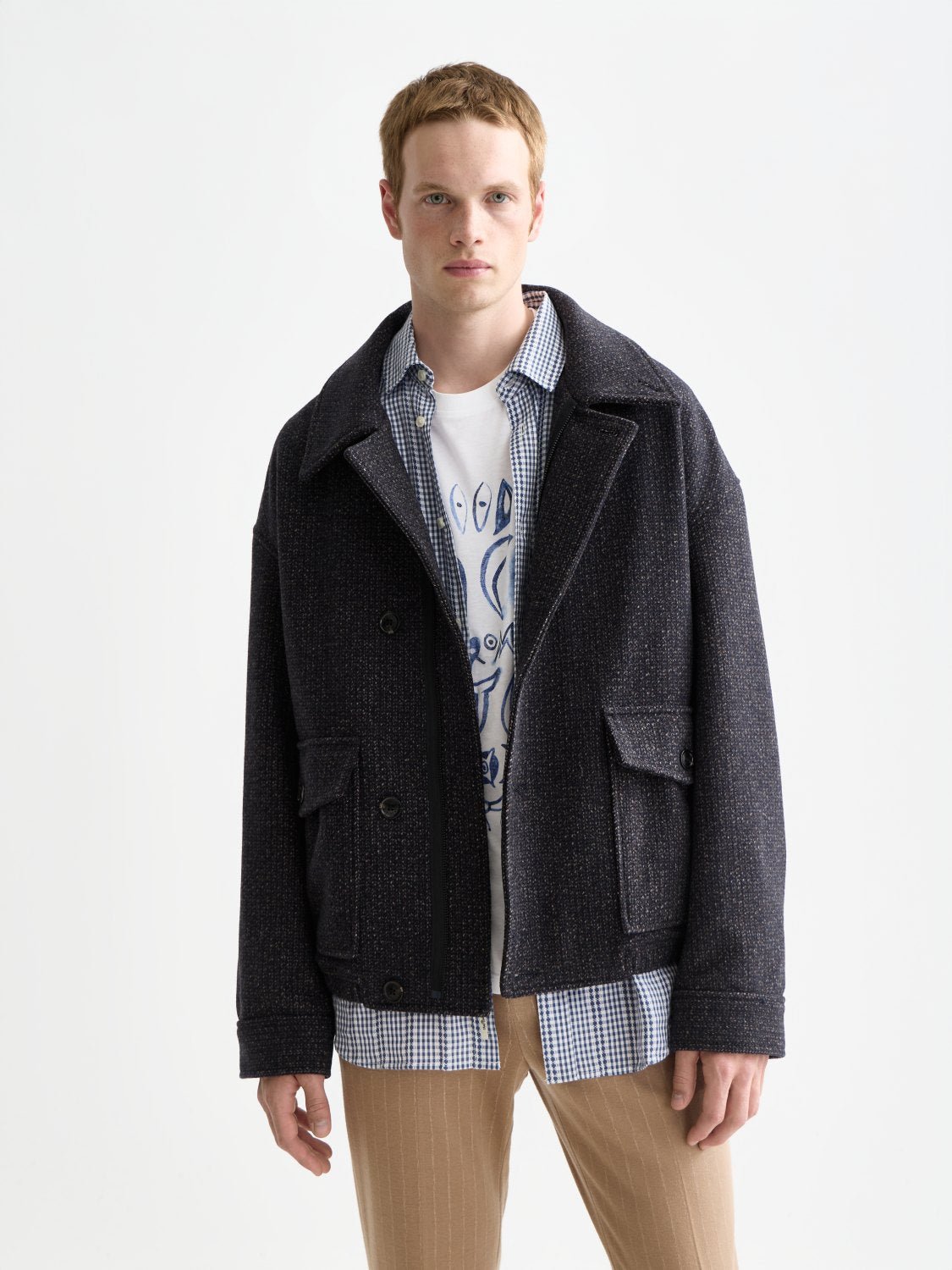 Textured Wool Jacket - Scotch & Soda South Africa