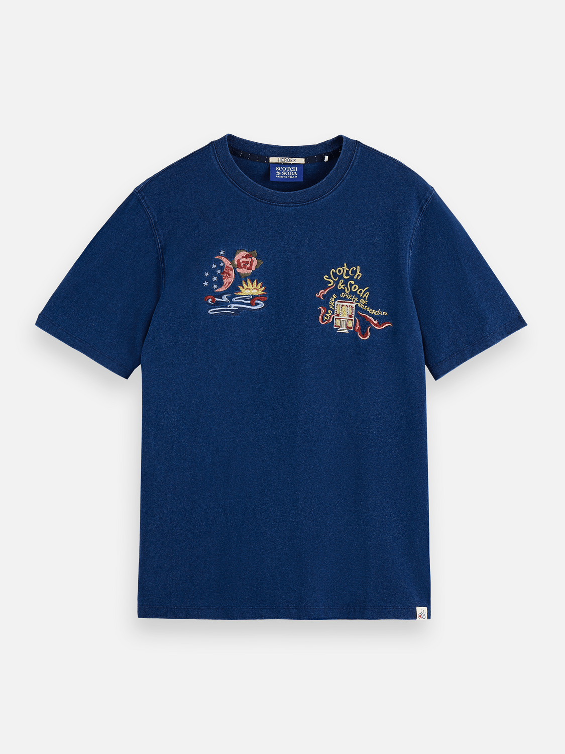 The 40Th Anniversary Heroes Relaxed-Fit Indigo T-Shirt - Scotch & Soda South Africa