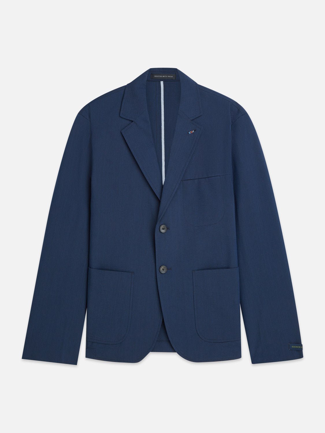 Unconstructed Cottonblend Seersucker Blazer - Scotch & Soda South Africa