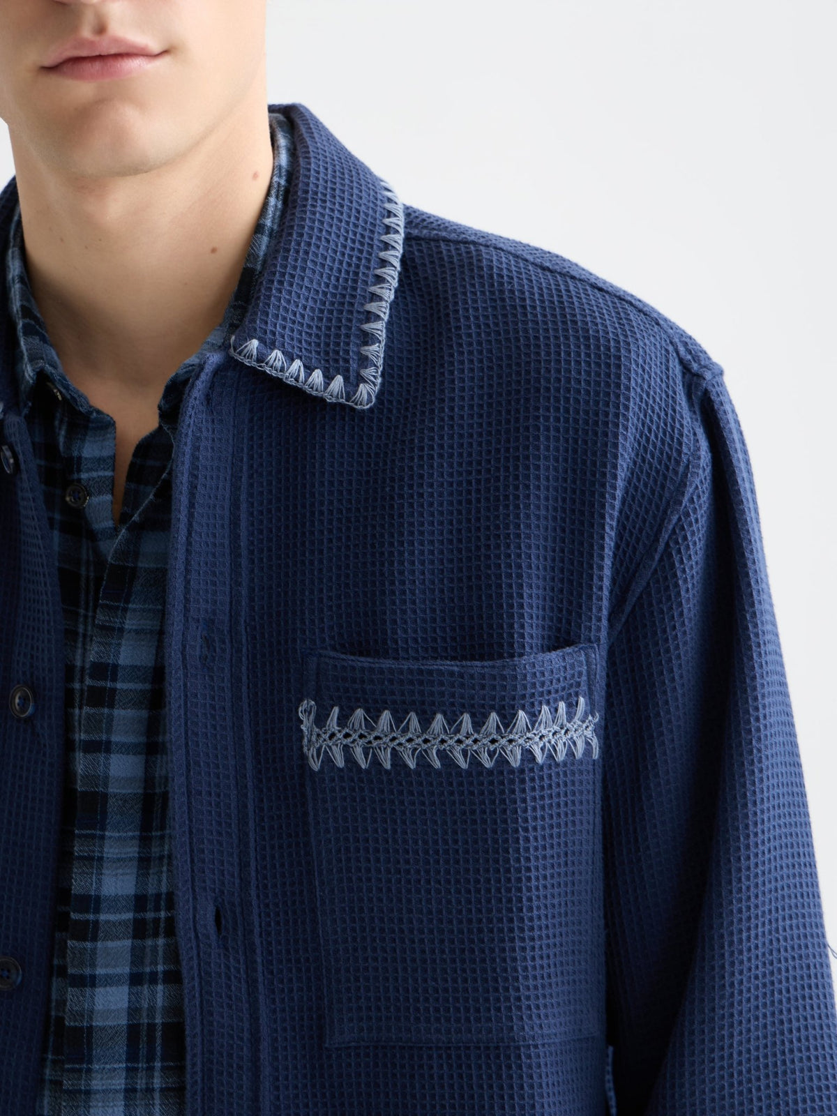 Waffle Structure Relaxed-Fit Shirt - Scotch & Soda South Africa