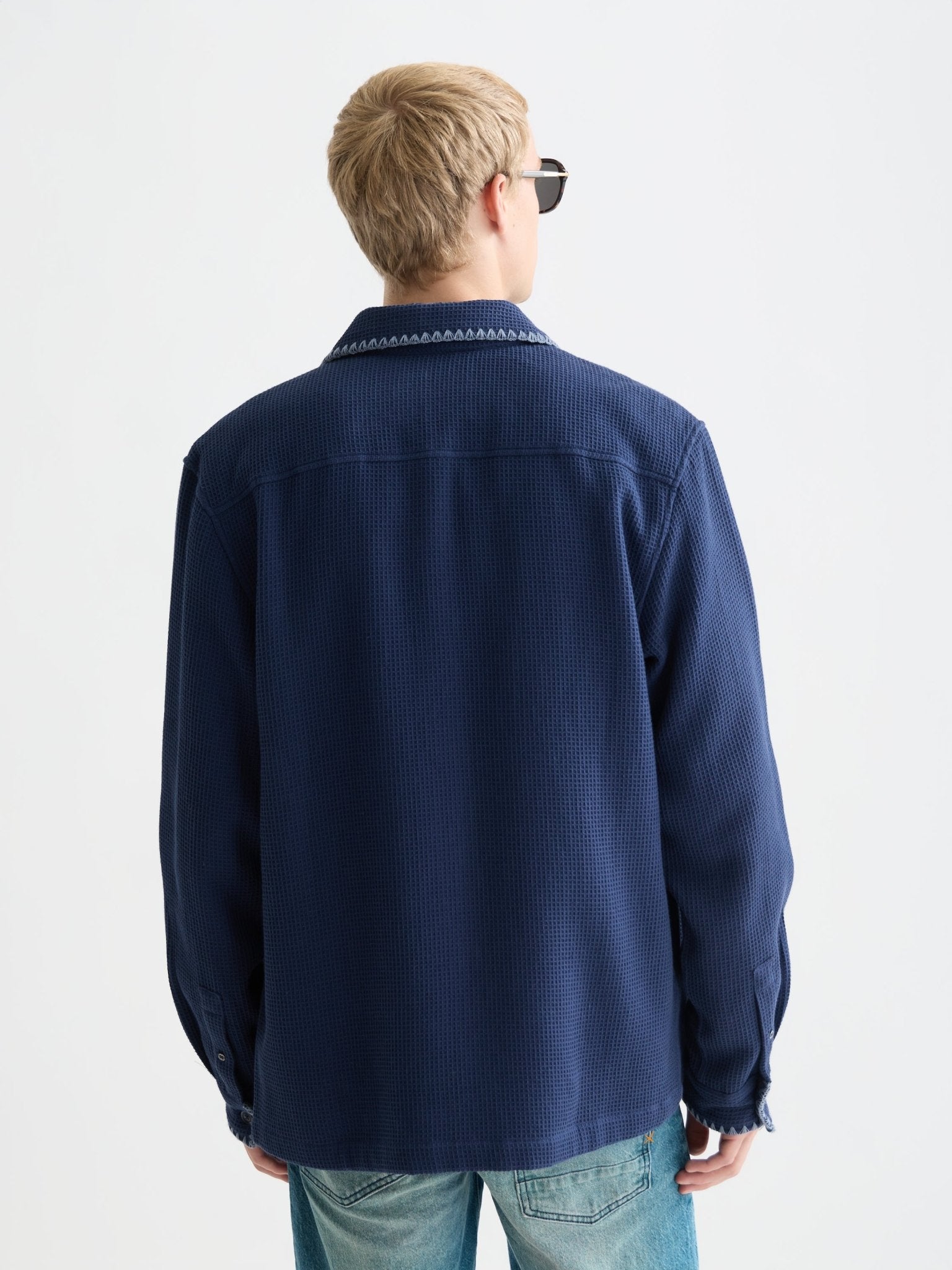 Waffle Structure Relaxed-Fit Shirt - Scotch & Soda South Africa