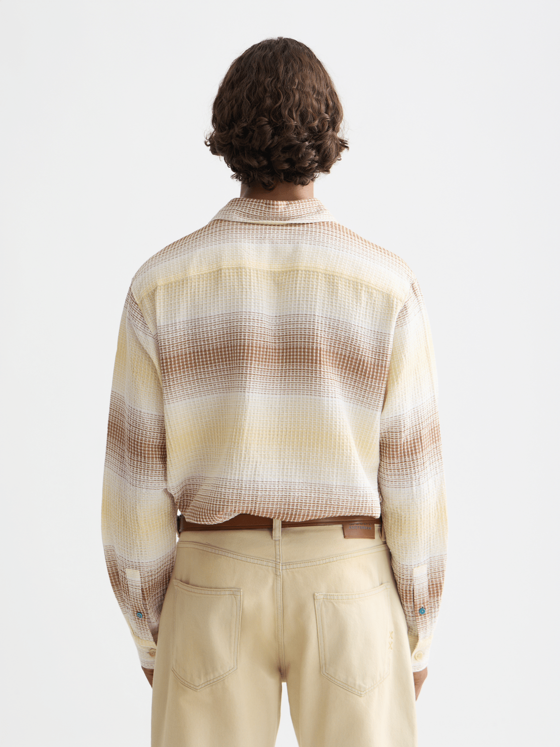 Waffle Structure Stripe Shirt - Scotch & Soda South Africa