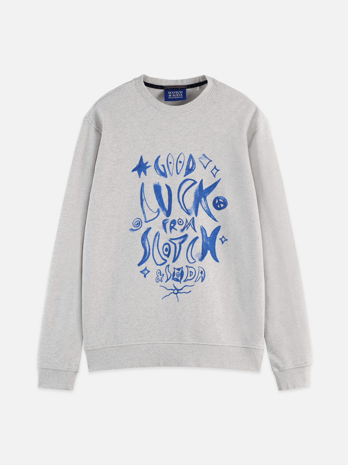Washed Denim Graphic Sweat - Scotch & Soda South Africa