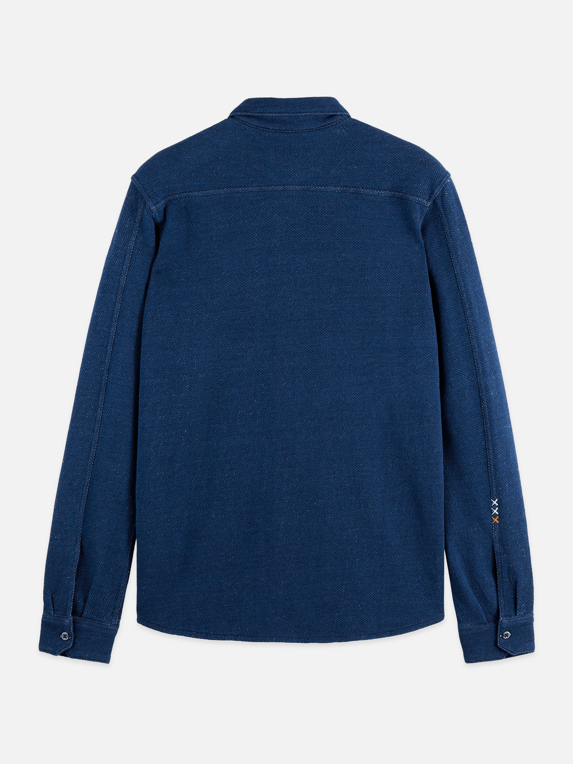 Washed Indigo Textured Jersey Shirt - Scotch & Soda South Africa