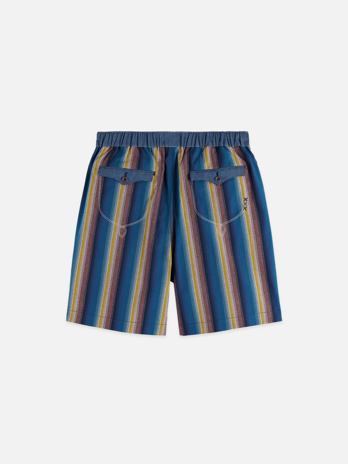 Western Detailed Striped Cotton Loose-Fit Bermuda - Scotch & Soda South Africa