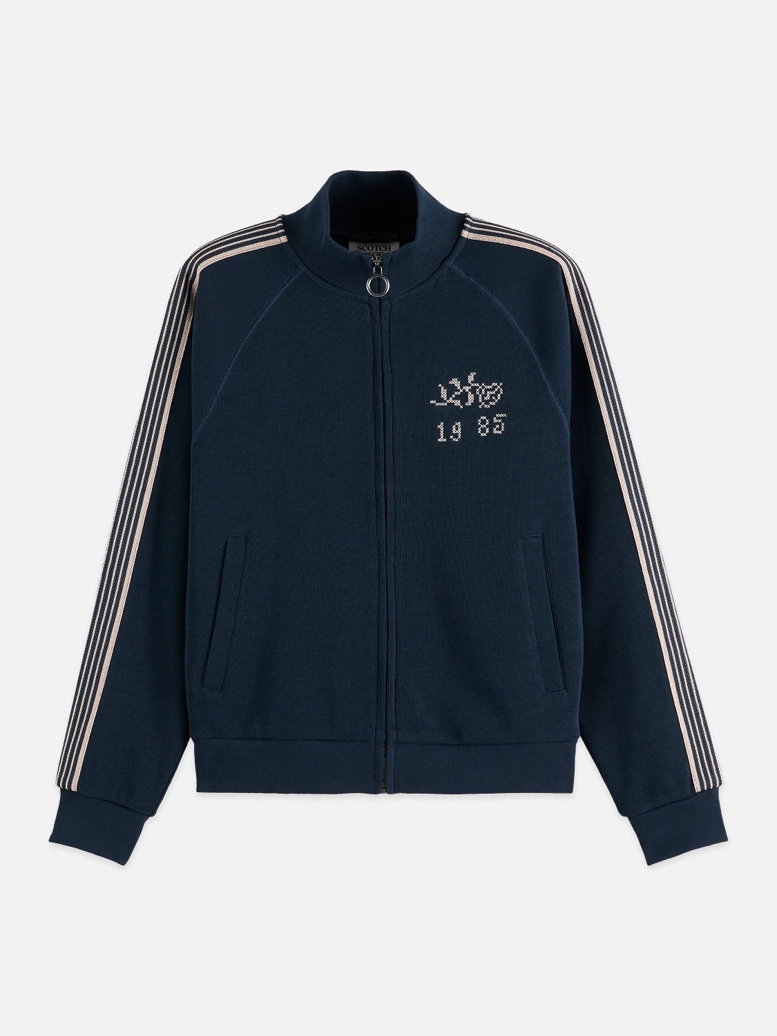 Zip Through Interlock Sweatshirt - Scotch & Soda South Africa