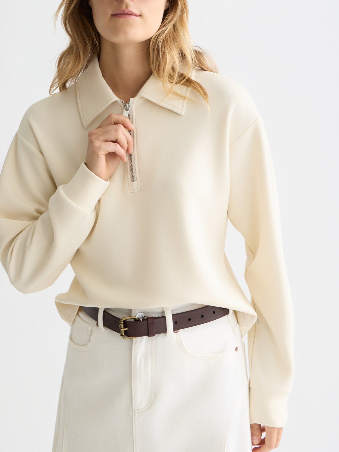 Zip Through Tencel Sweatshirt - Scotch & Soda South Africa