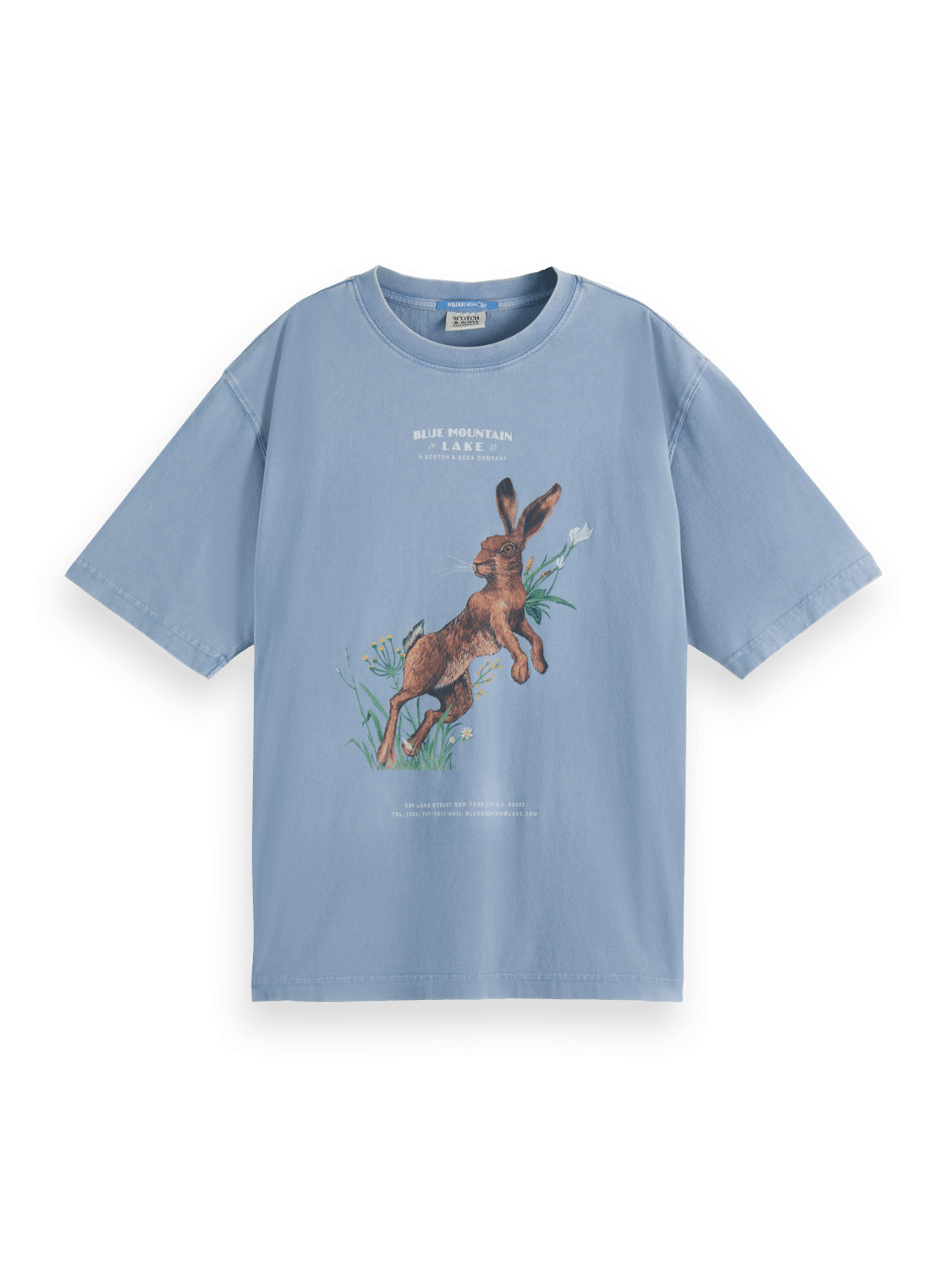FRONT BACK ARTWORK GARMENT DYE LOOSE FIT T-SHIRT SOFT ICE | Online Outlet