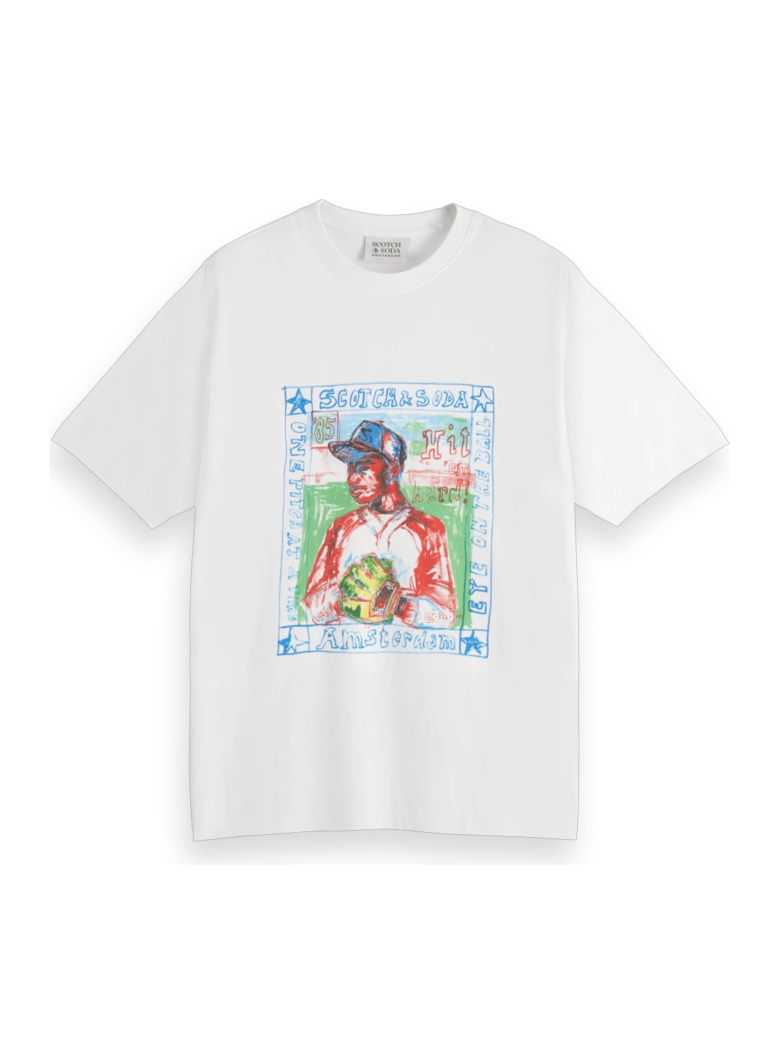 Scotch & Soda BUGS BUNNY CREWNECK WITH CHEST ARTWORK - Sweater - ecru