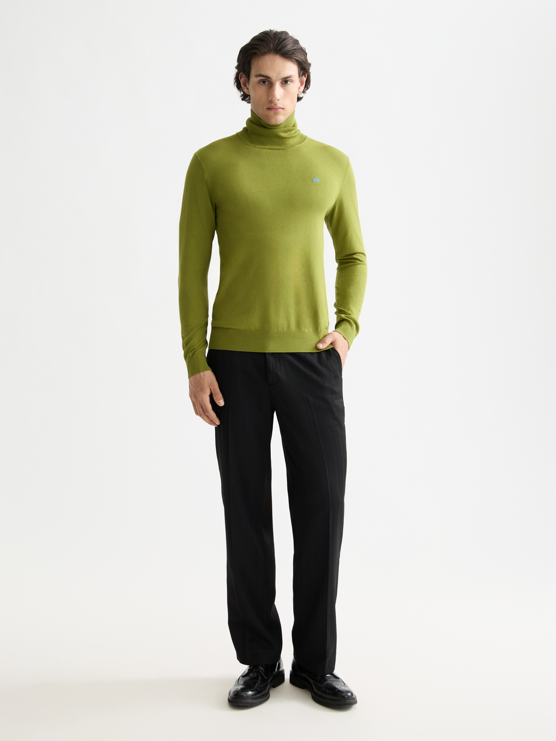 Otis- Sateen-Trimmed Structure Stripe Relaxed Straight Chino | Scotch ...